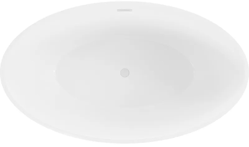 Mexen Nike, voľne stojaca vaňa 175 x 100 cm, biela-čierna, biely prepad, 54071751075-20