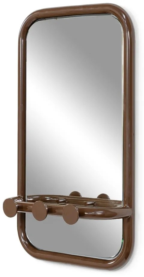 Tmavohnedý kovový vešiakový panel 35x60x11 cm Retro – Spinder Design