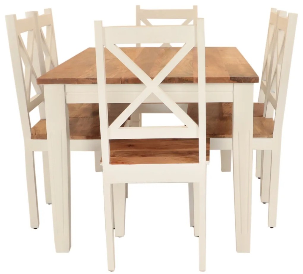furniture-nabytek.cz - Dřevěný jídelní set pro 6 osob z dřeva mango