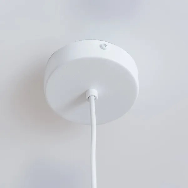 Závesný luster ETNA II na lanku 1xE27/15W/230V pr. 18,5 cm biela