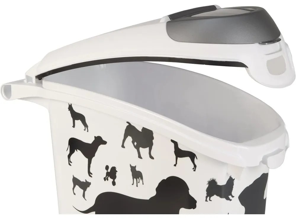 Biely kontajner na krmivo Curver, 23 l