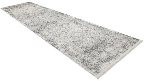 Koberec / behúň DISTIN 0200A sivý / svetlosivý / biely