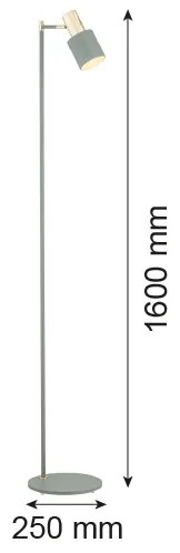 Argon 4271 - Stojacia lampa DORIA 1xE27/15W/230V zelená/mosadz