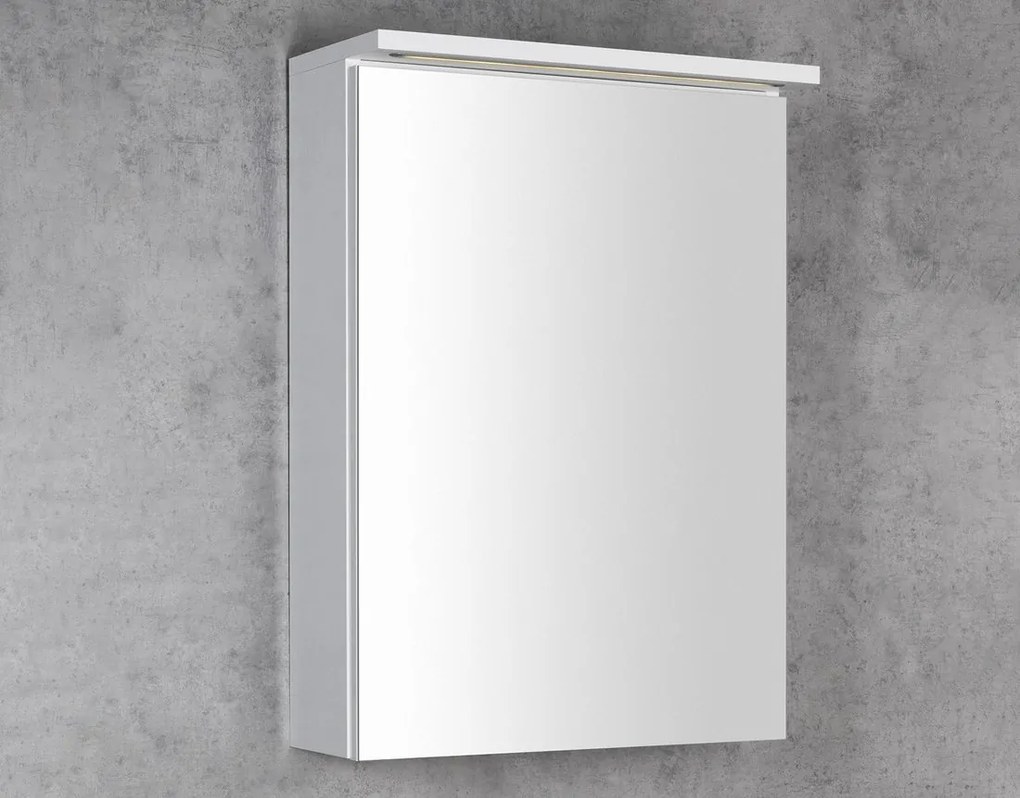 Aqualine, KAWA STRIP Galérka s LED osvetlením 80x70x22cm, biela, WGL80S