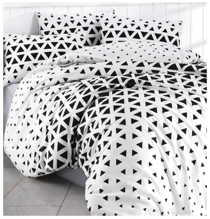 Obliečky Dubai bielo-čierne EMI, Francúzsky set1 200x220 + 2x (70x90)