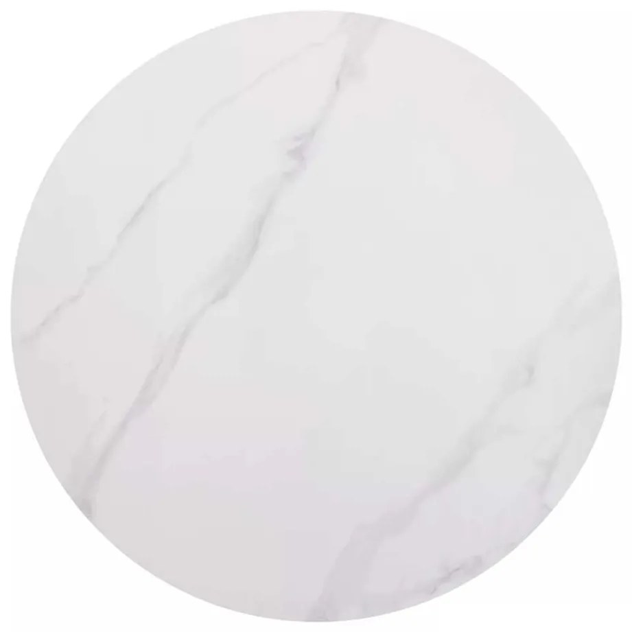 Jedálenský stôl Rion - priemer 90 cm, mramor / čierna