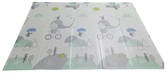 PETITE&MARS - Skladacia podložka na hranie CAMPY ELEPHANT&CITY