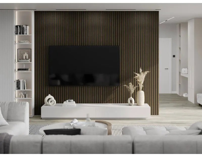 Mexen Lam-B, akustické stenové lamely 275 × 30 cm, HDF doska 4 mm, technická dyha, eben kráľovský, S100-275307-3015-020