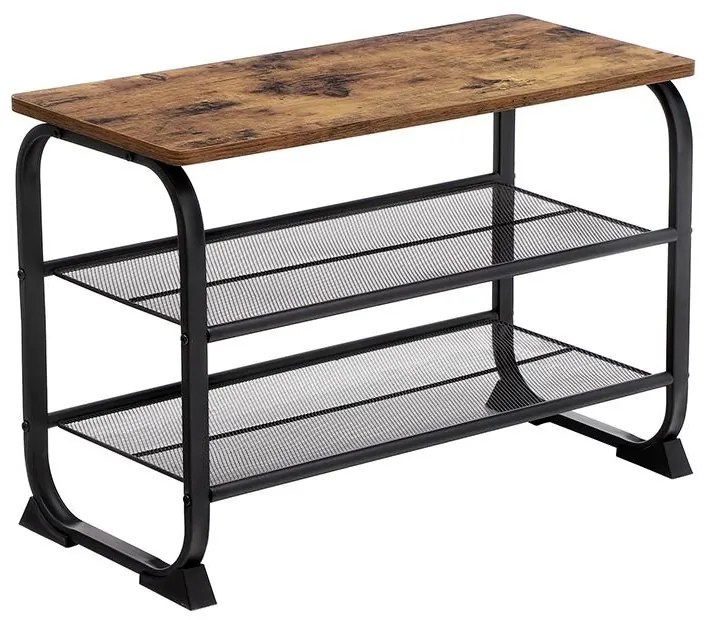 VASAGLE lavica na topánky s priemyselným dizajnom LMR32BX