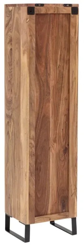 furniture-nabytek.cz - Masivní koupelnová skříňka Sydney z akácie, lakovaná, hnědá – 31×25×125 cm