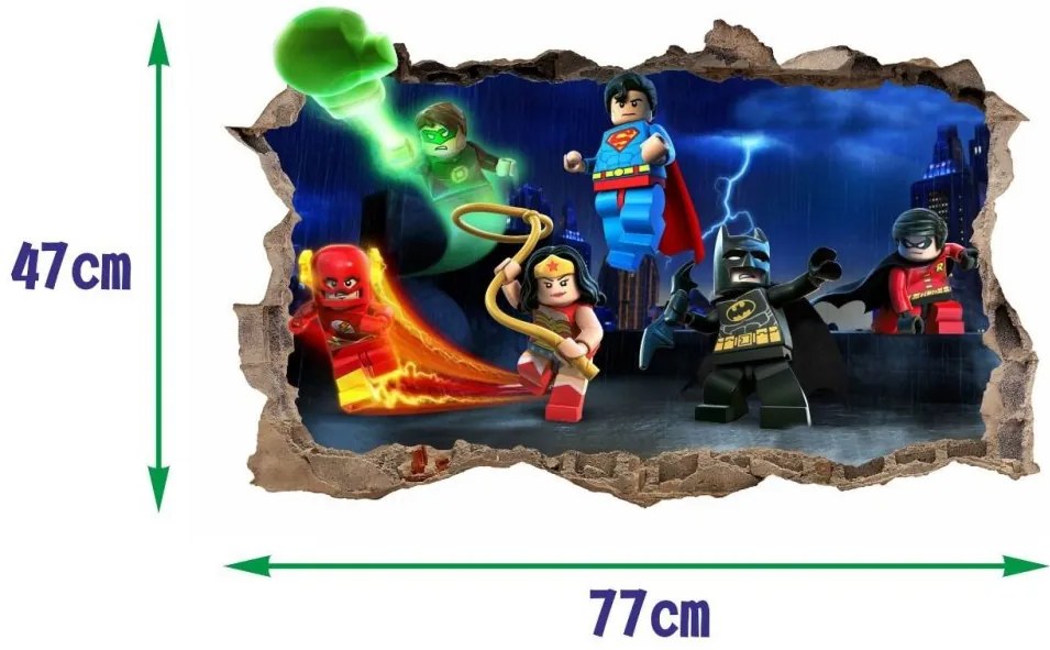 Nálepka na stenu lego Batman 47x77cm