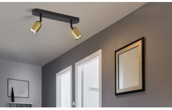 Bodové svietidlo TOP 2xGU10/10W/230V zlatá/čierna