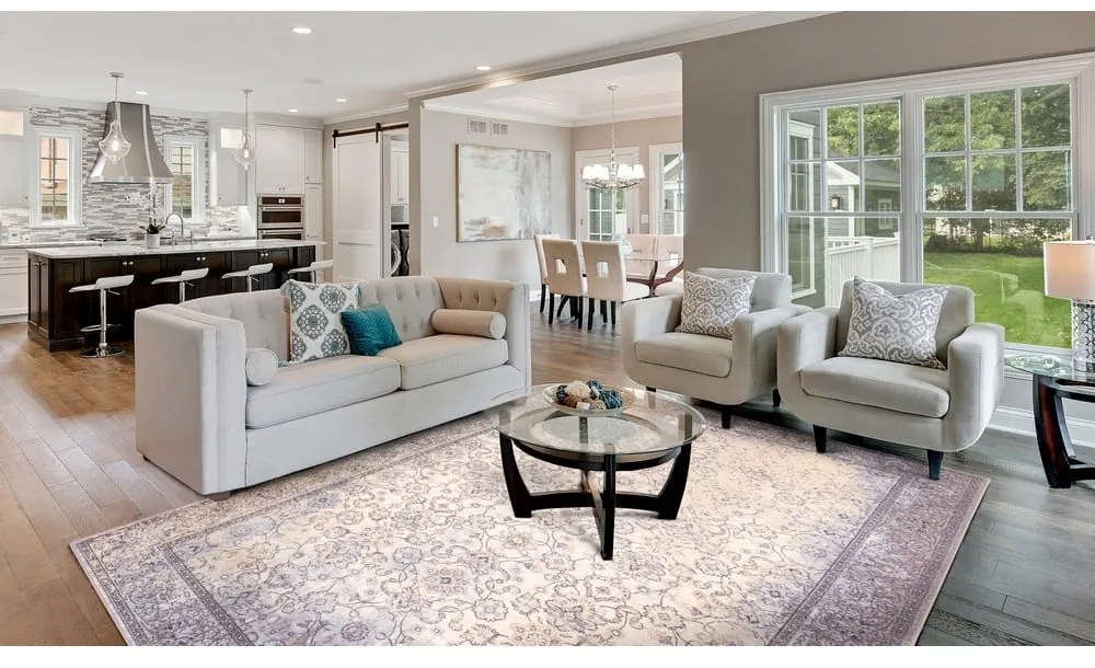 Krémovobiely vlnený koberec 133x180 cm Jennifer – Agnella