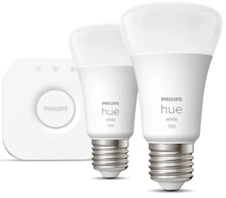 Základná sada Philips Hue WHITE 2xE27/9,5W 2700K +  zariadenie k prepojeniu