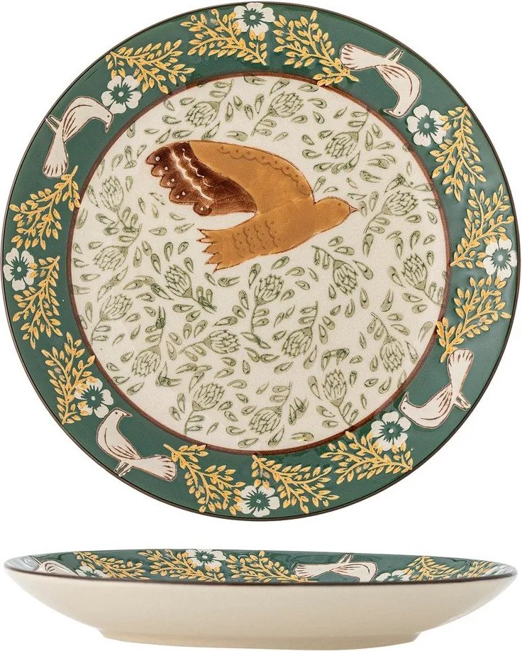 Zelený dezertný kameninový tanier ø 16 cm Hezha – Bloomingville