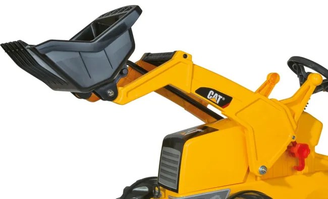 Šlapací traktor CAT s prednou aj zadnou lyžicou Rolly Toys 813001