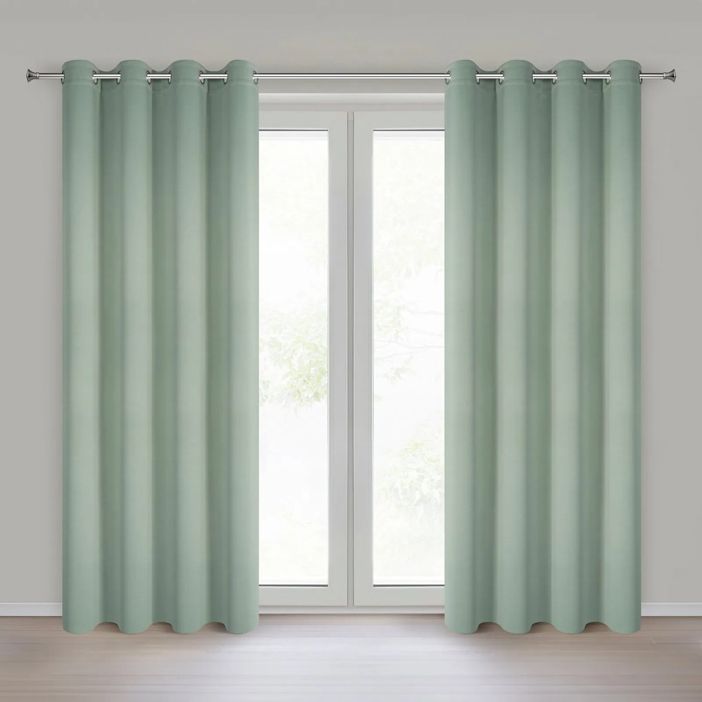 ZÁVES NA KÚŽKOCH NERISA 140X250 CM MÄTOVÁ