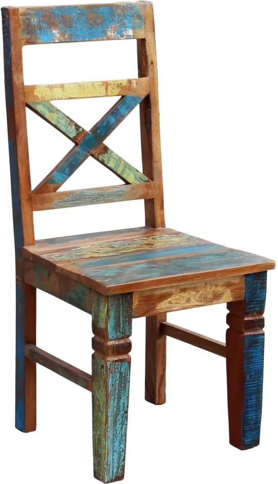 Bighome - stolička IVILA - prírodná, viacfarebná