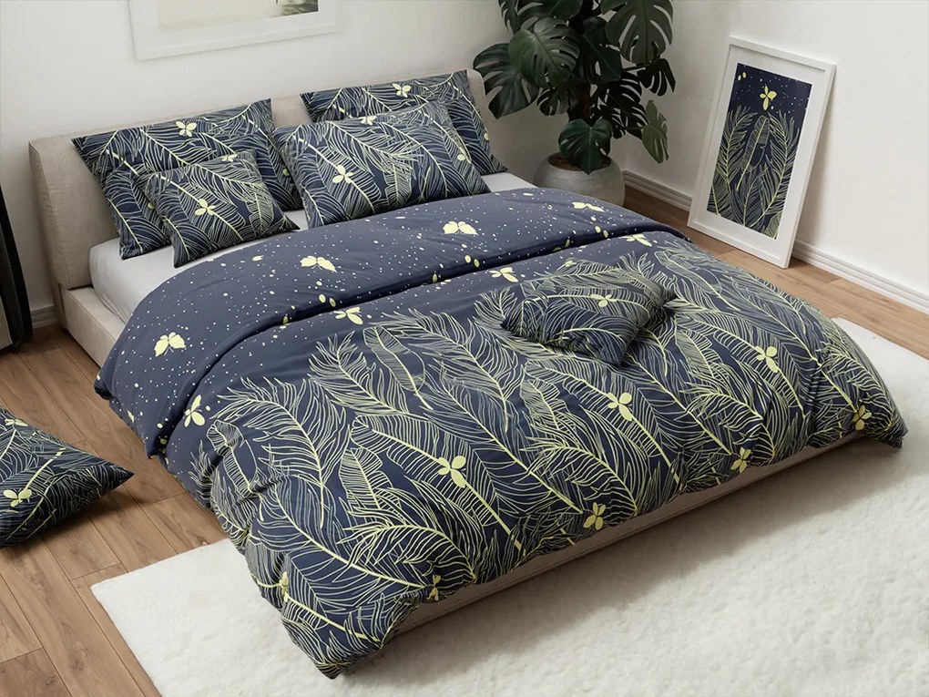 Bavlnené obliečky VISATA čierne, 100% bavlna Rozmer obliečky: 70 x 90 cm | 140 x 200 cm