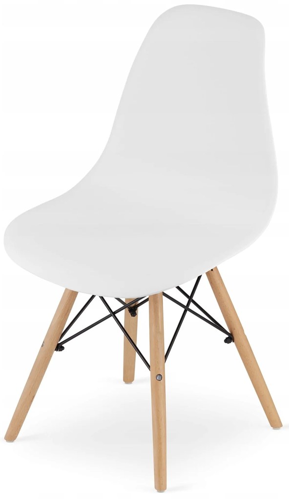 Súprava štvorcového stola 80x80 dub sonoma + 4 stoličky OSAKA biela