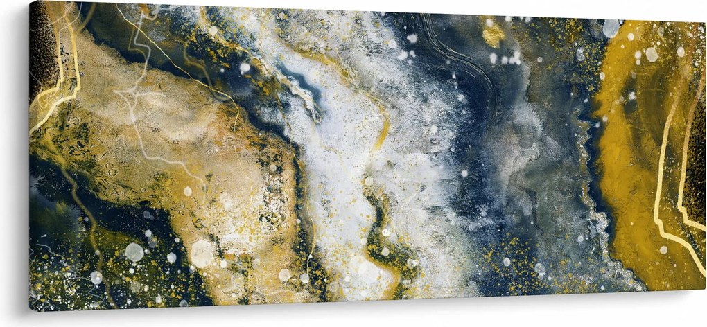 Obraz - Zlatá abstrakcia (120x50 cm)