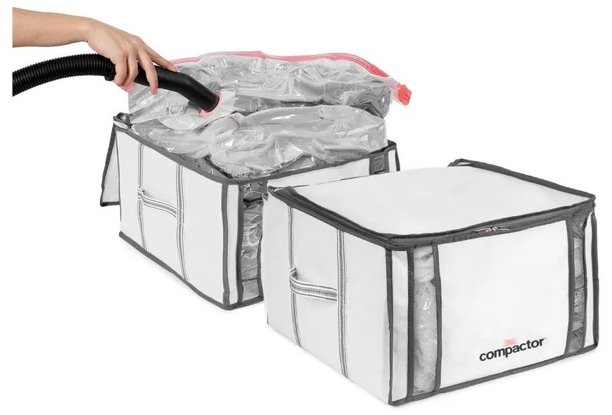 Vákuové/vystužené látkové úložné boxy na oblečenie v súprave 2 ks 42x25x25 cm Life – Compactor
