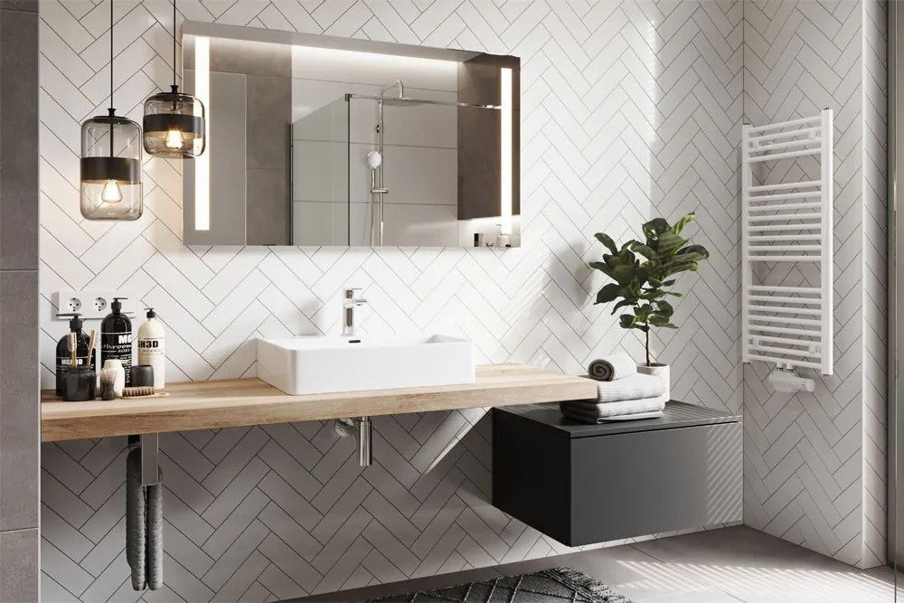 Mereo, Mereo Ponte, kúpeľňová skrinka 61 cm, Multidecor, Chromix strieborný, MER-CN290SACST