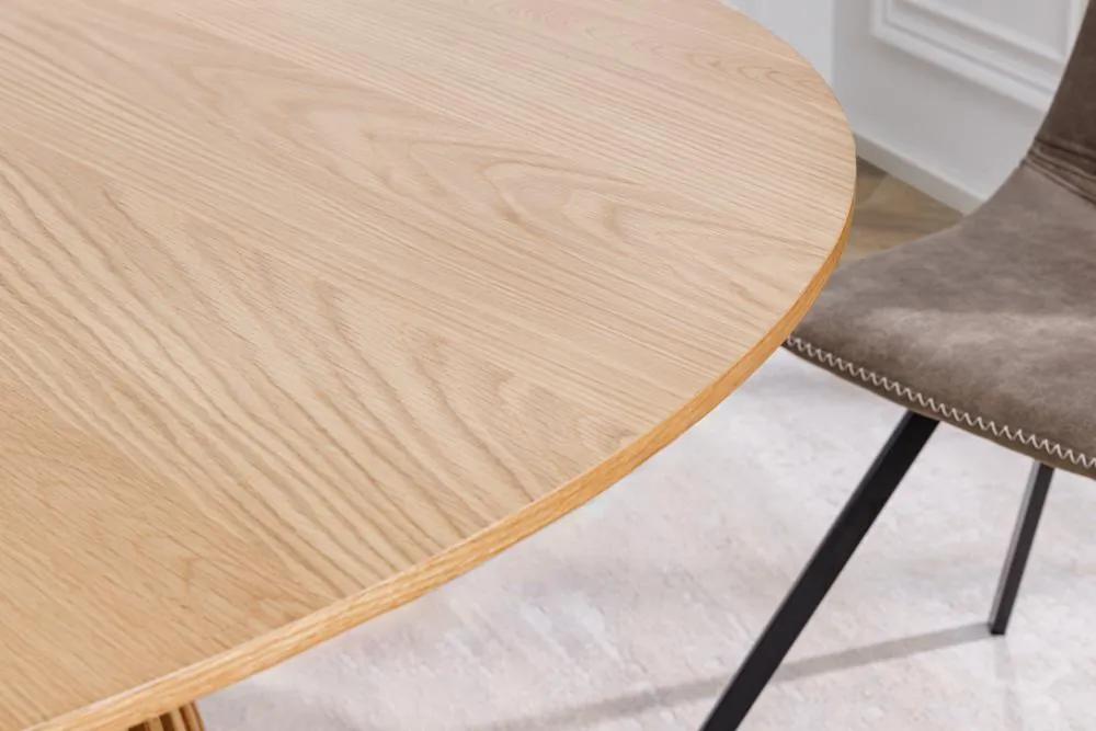 Okrúhly jedálenský stôl VALHALLA WOOD 140 cm, dub, prírodný