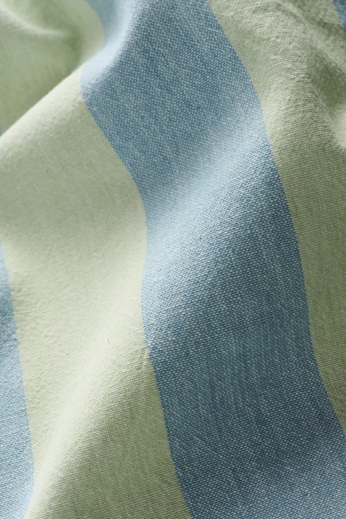 Ib Laursen Bavlnená utierka Linus Light Green / Blue 50 × 70 cm