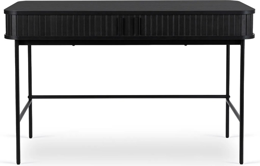 Vintino Písací stôl TRISHA 120 cm ryhovaný čierny