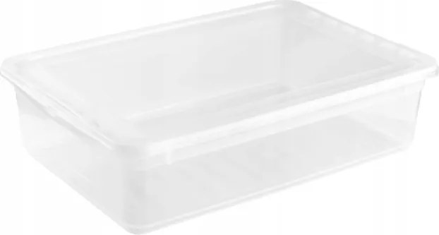 Keeeper Úložný box s vekom (má dve funkcie) BEA Clearbox 8L, 39 x 26,5 x 10 cm