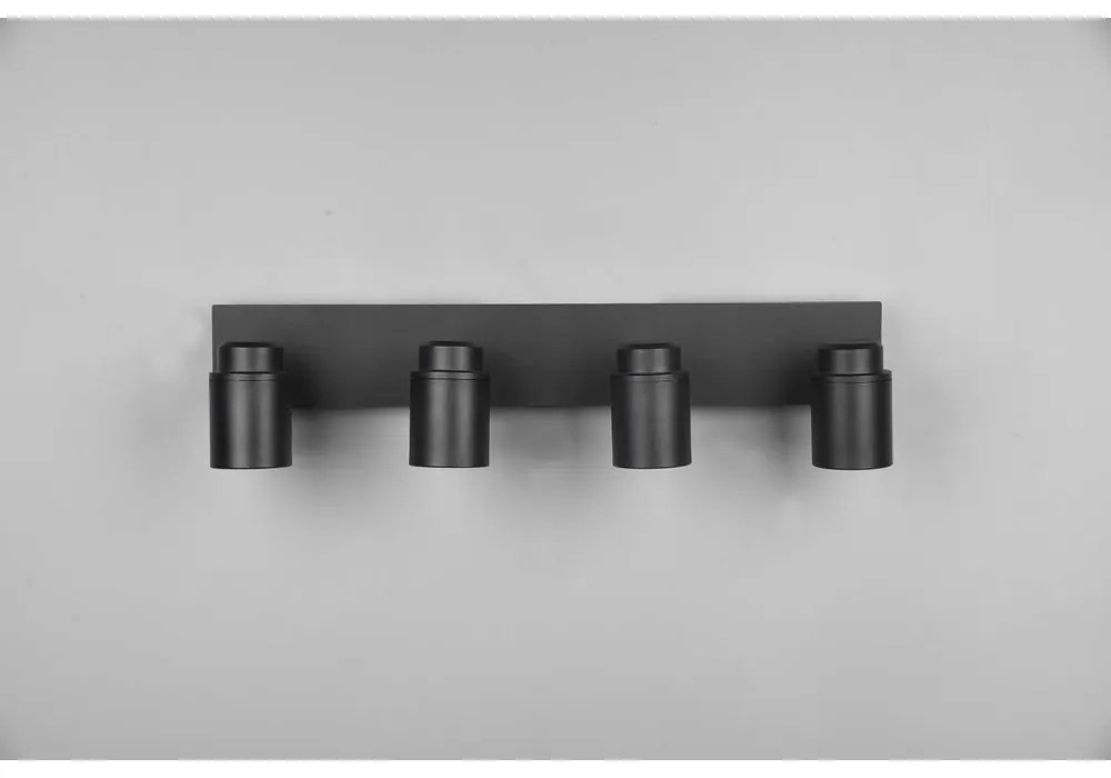 Matne čierne kovové bodové svietidlo 19x52 cm Angelo - Trio