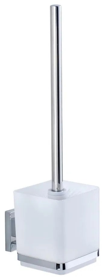 WENKO 22695100-WC kefa VACUUM-LOC QUADRO ED 9,5x37 cm strieborná/lesklý chróm/priehľadná