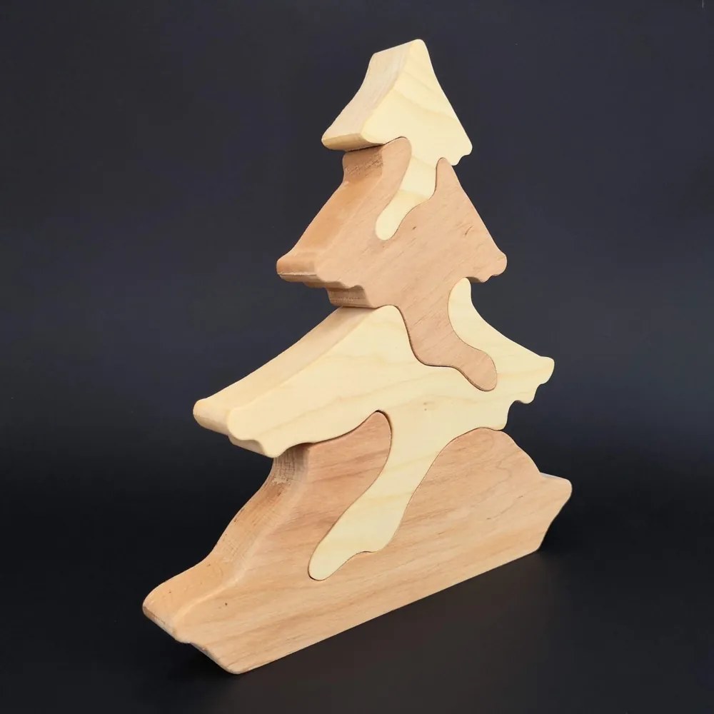 AMADEA Drevené puzzle strom 25 cm