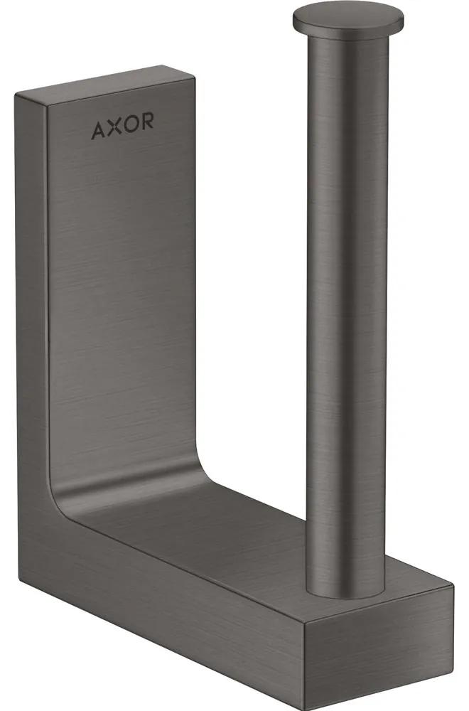 AXOR Universal Rectangular držiak náhradného toaletného papiera, kartáčovaný čierny chróm, 42654340