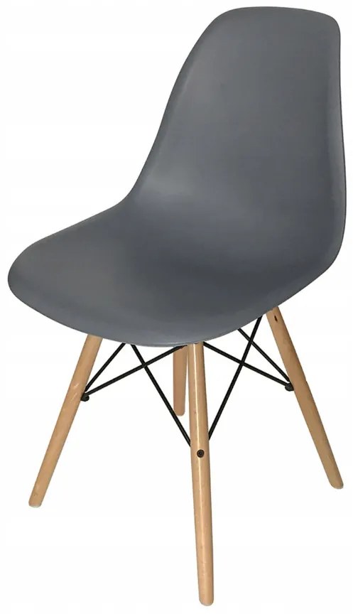 TRENDIE Jedálenská stolička BASIC tmavo sivá - škandinávsky štýl