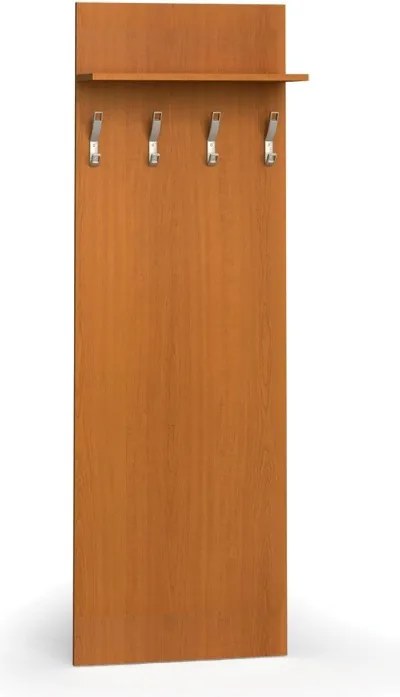 Vešiaková stena PRIMO WOOD, 4 háčiky, polica, roky zvisle, čerešňa