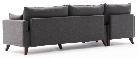 Rohová sedacia súprava do L RIGA antracit ľavá