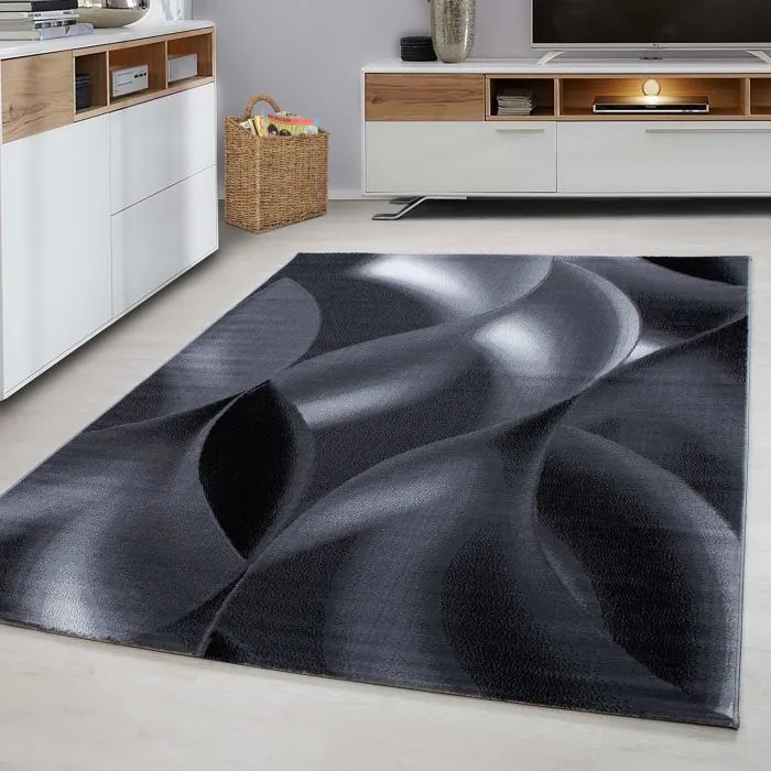 DOPREDAJ: 200x290 cm Kusový koberec Plus 8008 black, 200x290, šedá, chodba / predsieň, Ayyildiz