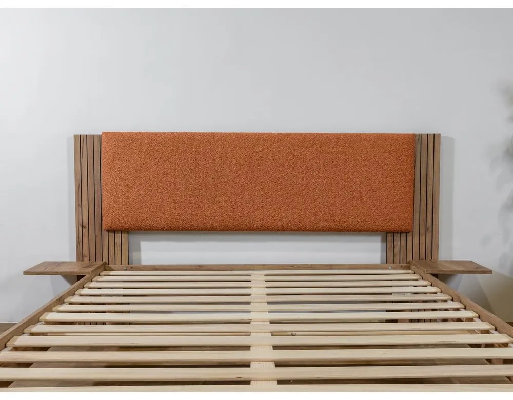 Oranžová dvojlôžková posteľ s roštom 140x190 cm Lior – Bobochic Paris