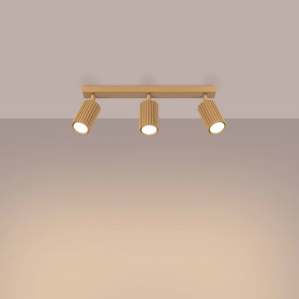 Sollux SL.1562 - Bodové svietidlo KARBON 3xGU10/10W/230V zlatá