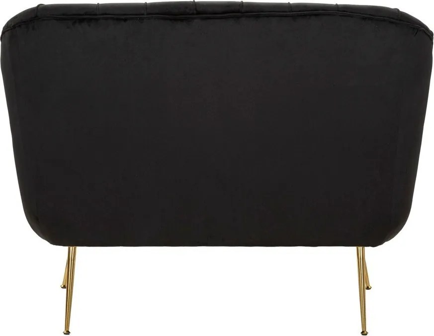 Čierna zamatová pohovka 130 cm Budapest – Mauro Ferretti