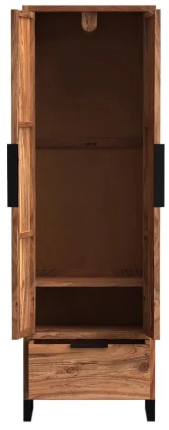 furniture-nabytek.cz - Masívna šatní skriňa Sydney z akácie, lakovaná, hnedá
