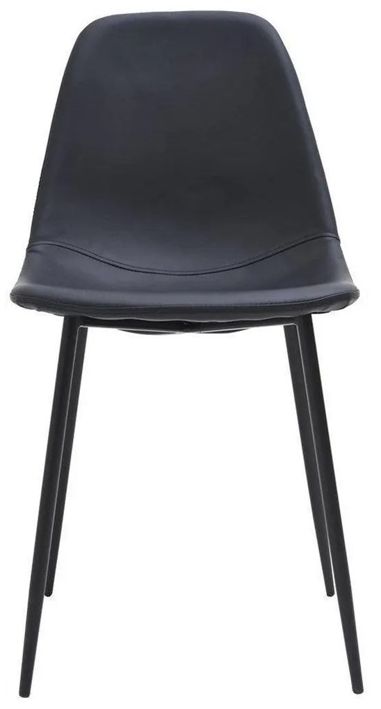Čierna stolička Forms 43 × 53 × 83,5 cm, výška sedadla 46 cm