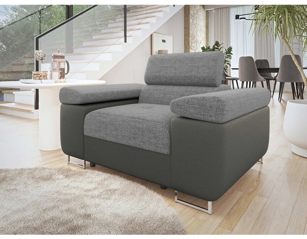 Kreslo Torezio 1, Dostupné poťahy: ekokoža Soft 017 (biela) + Lux 05