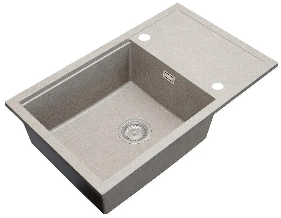 Gamma Advance 8050, 1-komorový granitový drez 800x500x210 mm, béžová, GMA-ZLE000151
