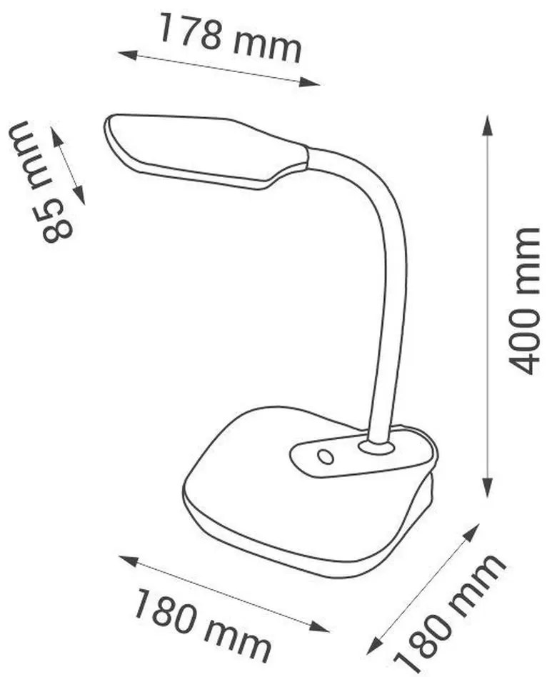 Kancelárska lampa s klipom Nelly Nilsen LED BLACK PX035 PX035