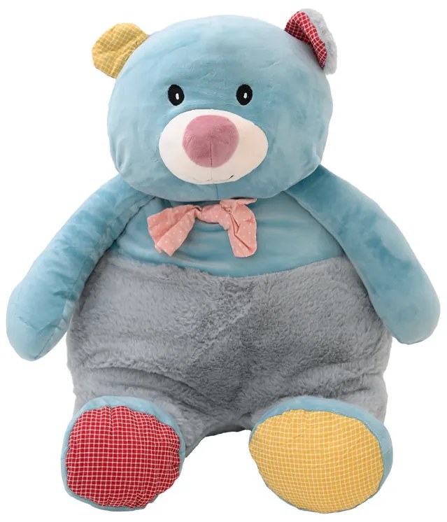 Plyšový MEDVEDÍK BOB s detskou dekou vo vnútri modrý