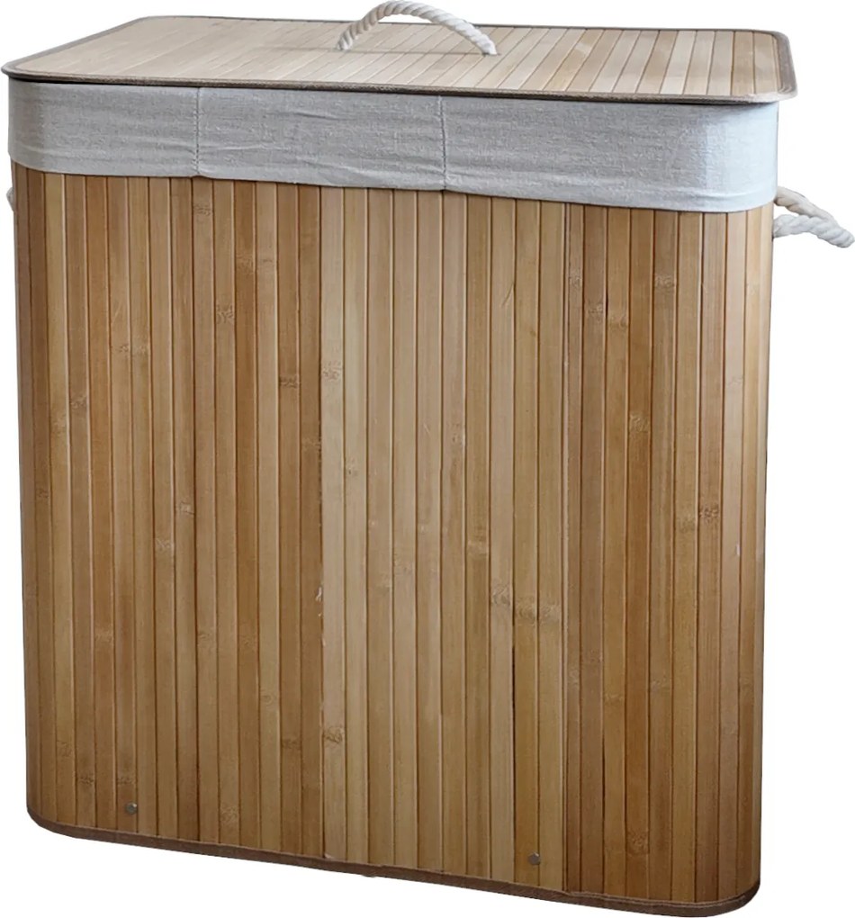 TRENDIE Bambusový kôš na prádlo 150l svetlohnedý + DARČEK