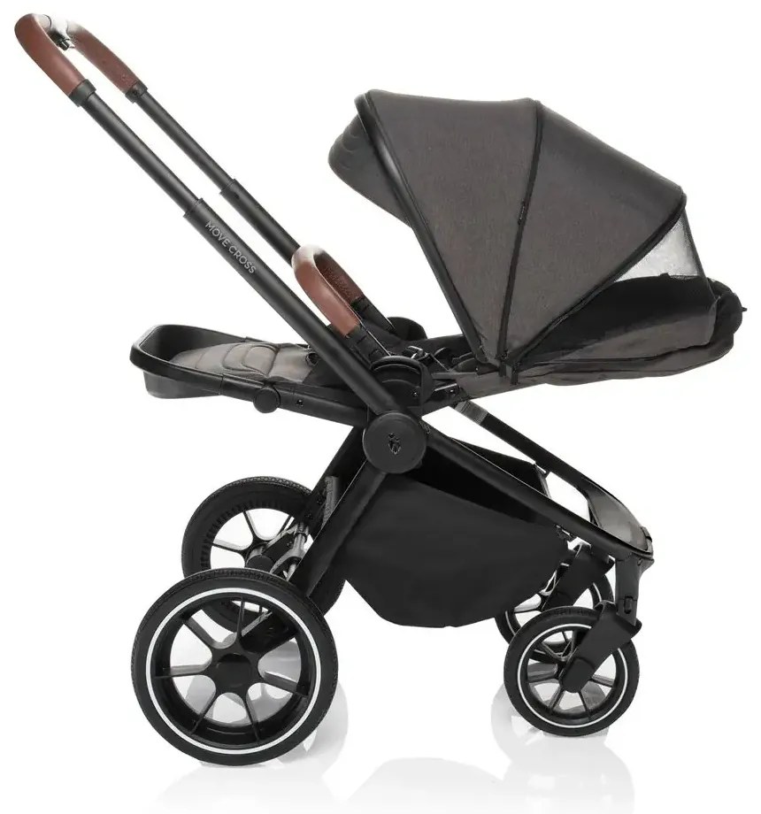 Zopa športový kočík MOVE CROSS + nánožník a pláštenka - rocky grey (black)